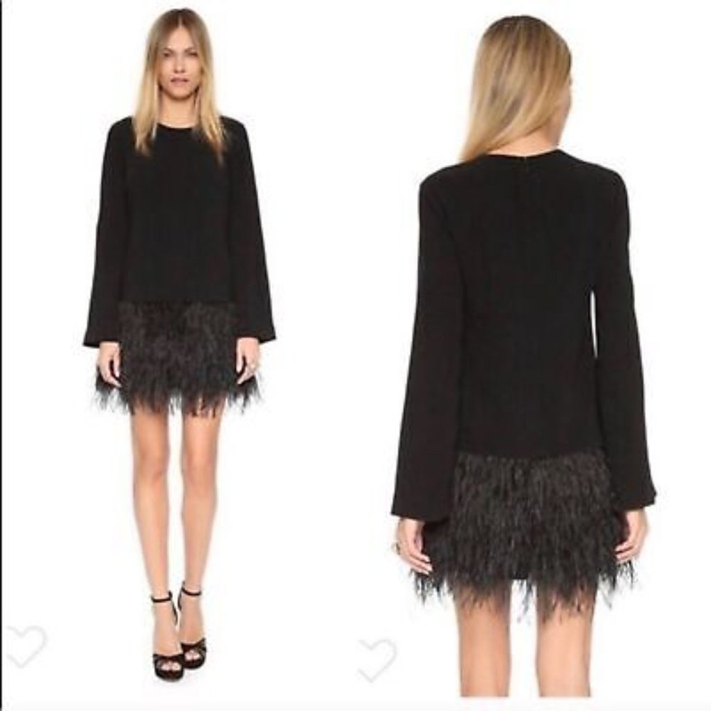 Elizabeth and James Serena "Ostrich" Feather Dress Size 4